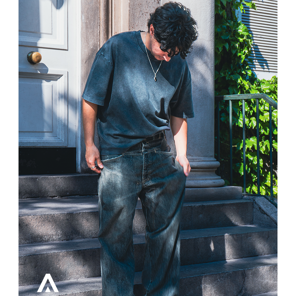 Polera Boxy Over Algodón Nacional Alto Gramaje Acid Wash - Haram