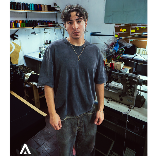 Polera Boxy Over Algodón Nacional Alto Gramaje Acid Wash - Haram