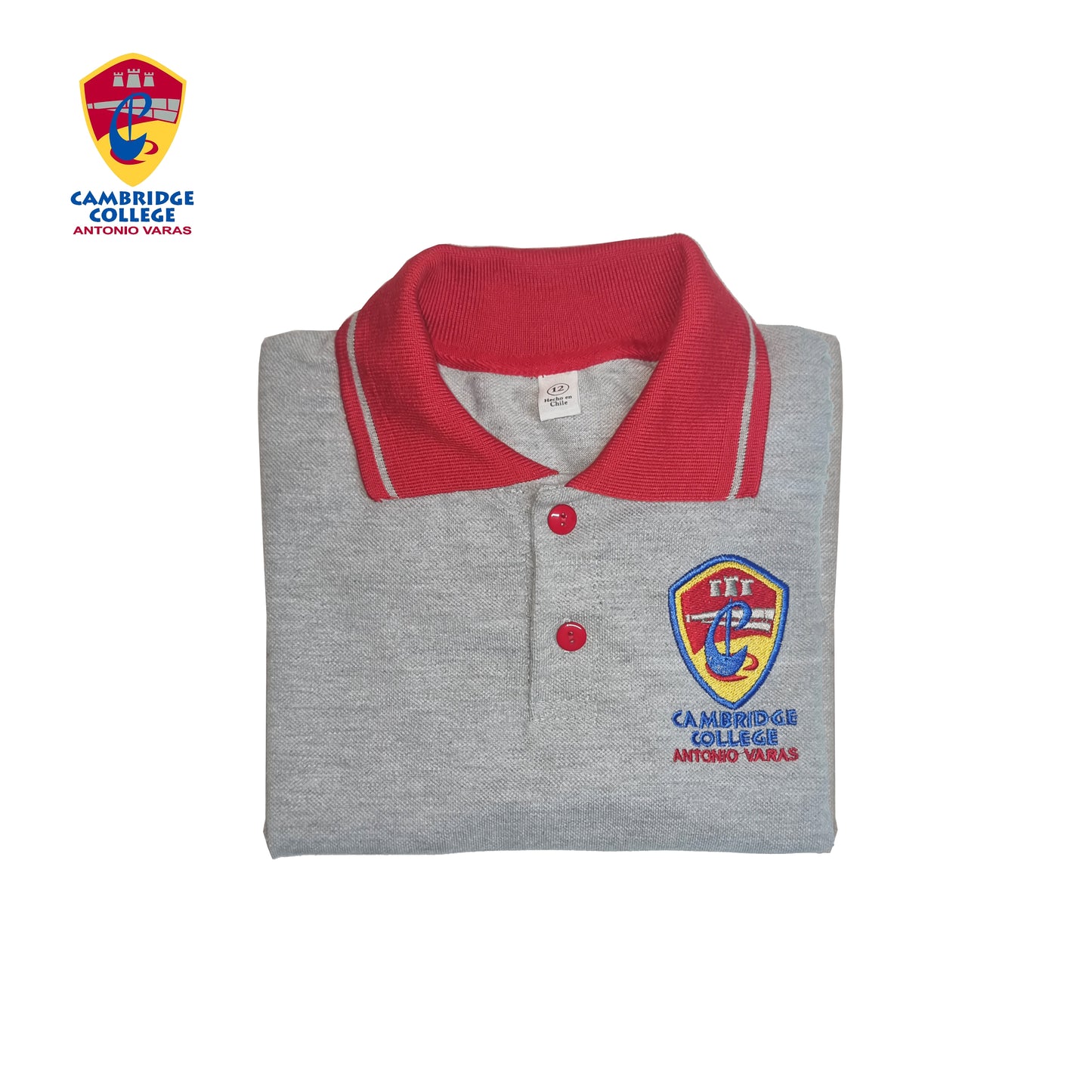 Polera Piqué Protección UV Manga Corta - Cambridge College Antonio Varas - Haram