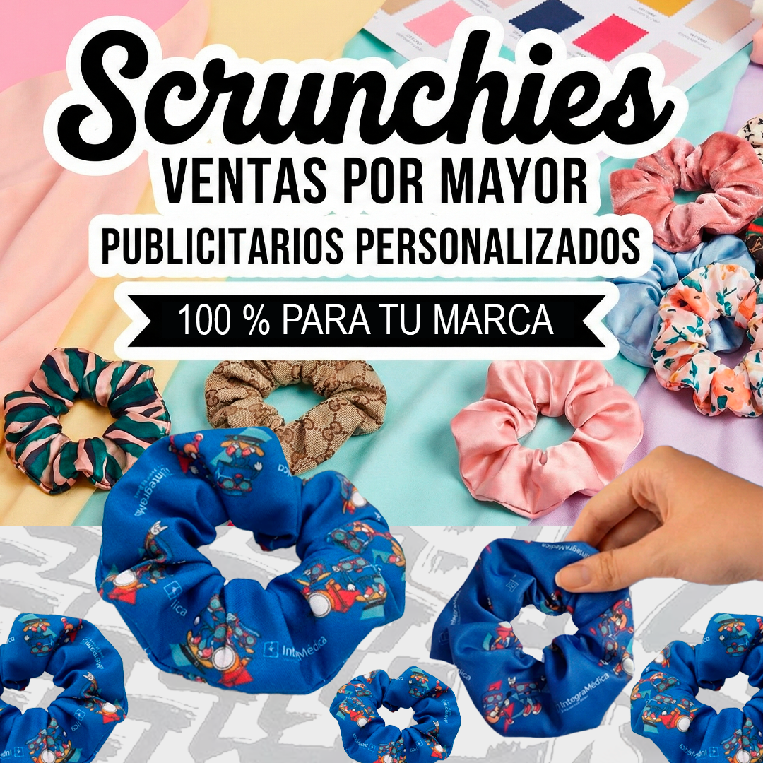 Scrunchies Textil Sublimado Personalizado por mayor