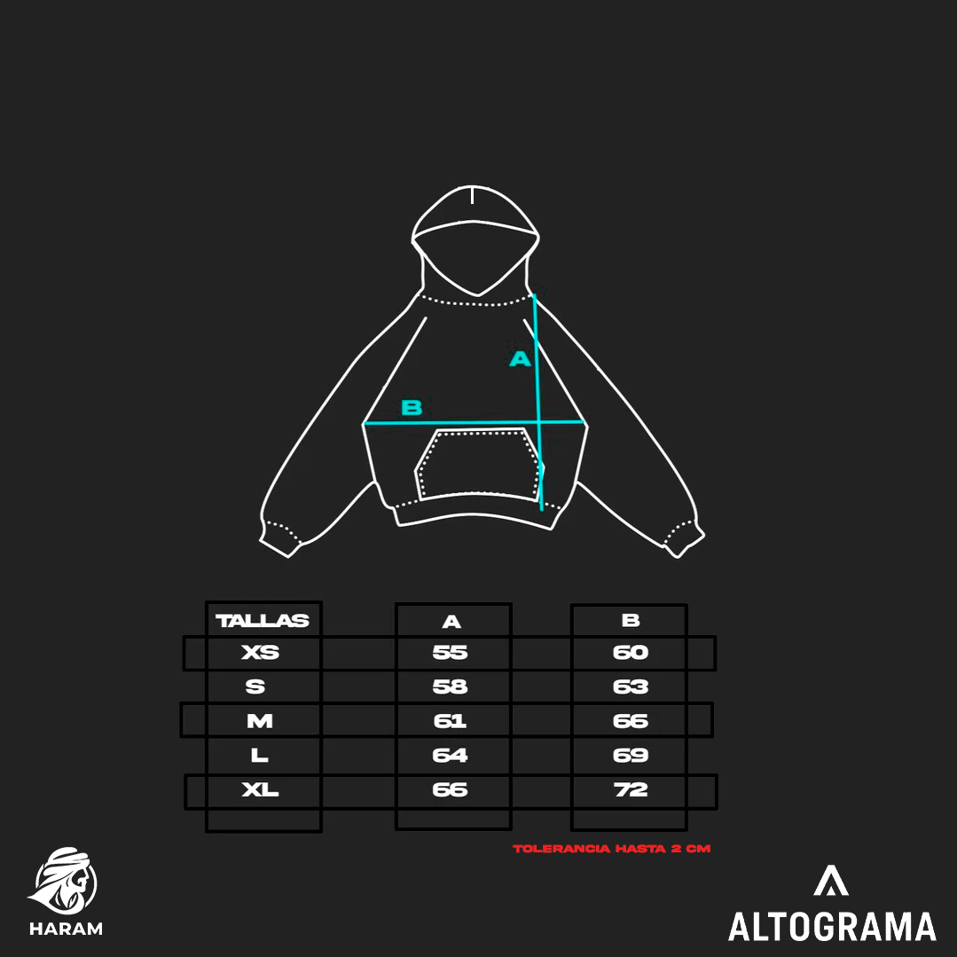 Hoodie Boxy Fit Gramaje Medio 330 Grs - Haram