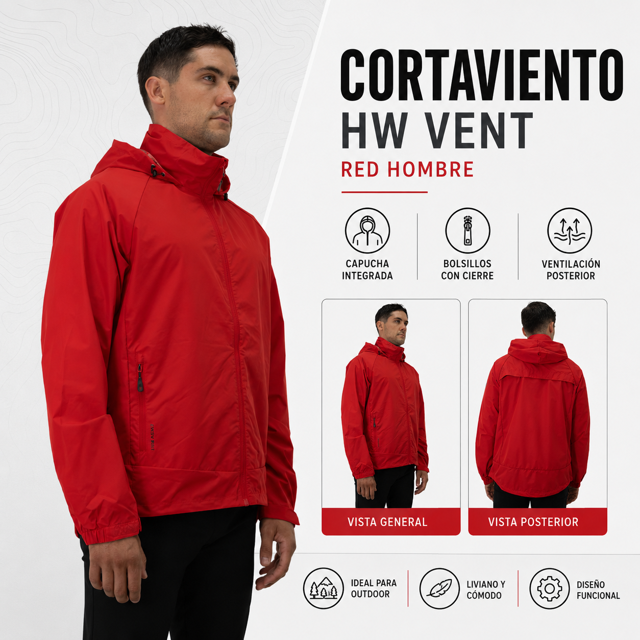 Cortaviento HW Vent Hombre Red
