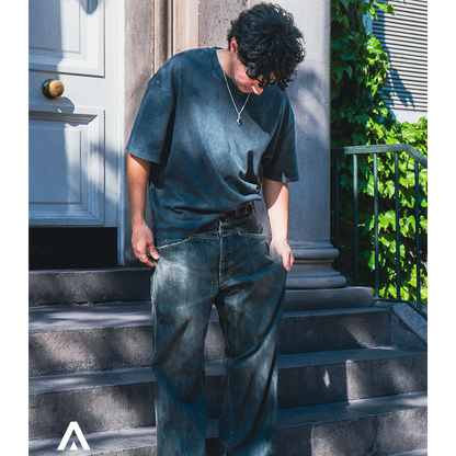 Polera Boxy Over Algodón Nacional Alto Gramaje Acid Wash - Haram