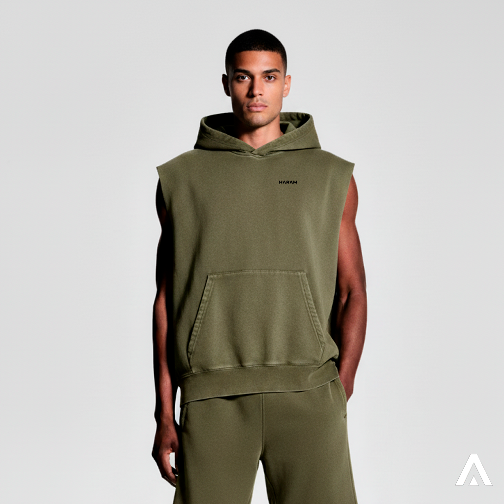 Hoodie Regular Fit Sport sin Mangas SIN CARDA- Haram