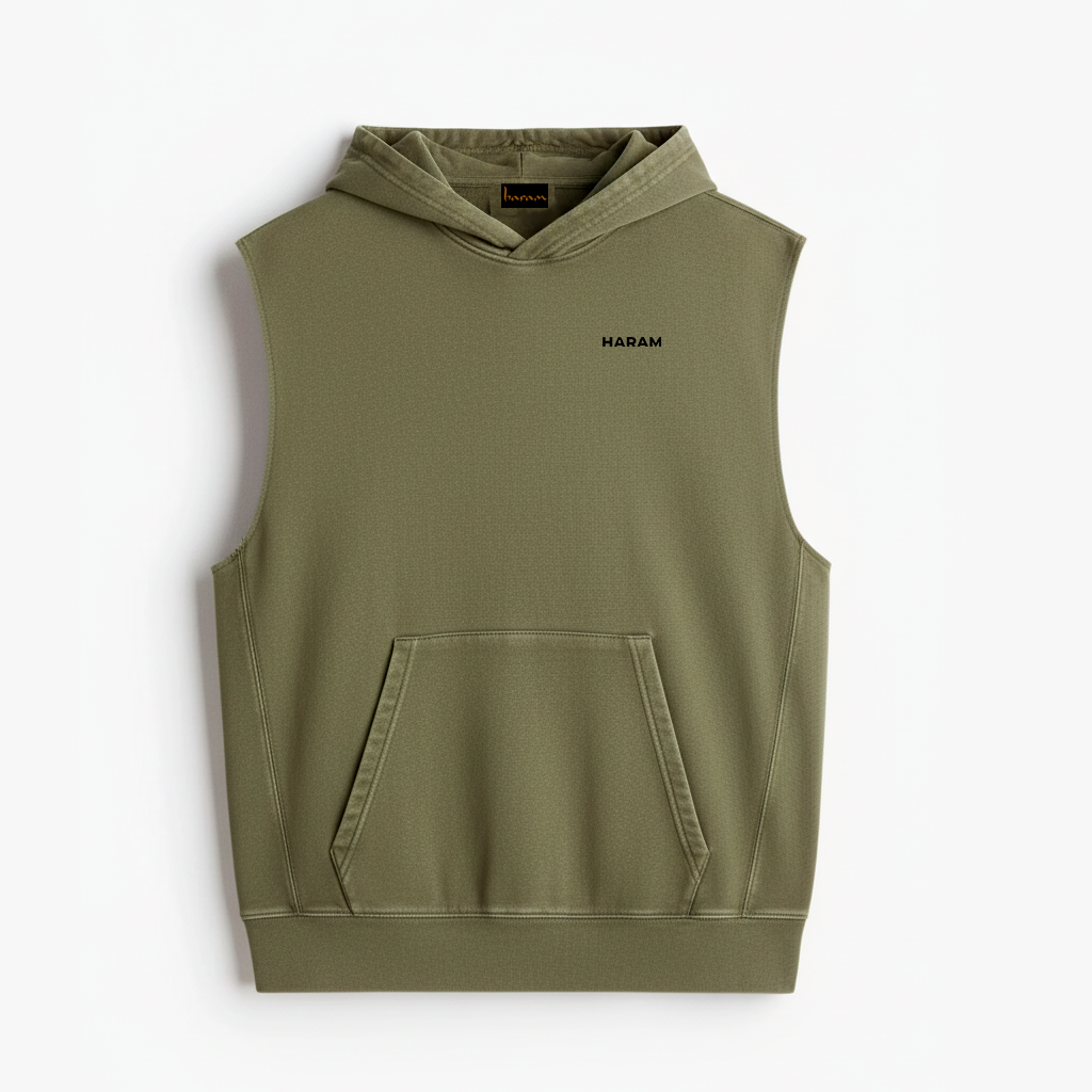 Hoodie Regular Fit Sport sin Mangas SIN CARDA- Haram