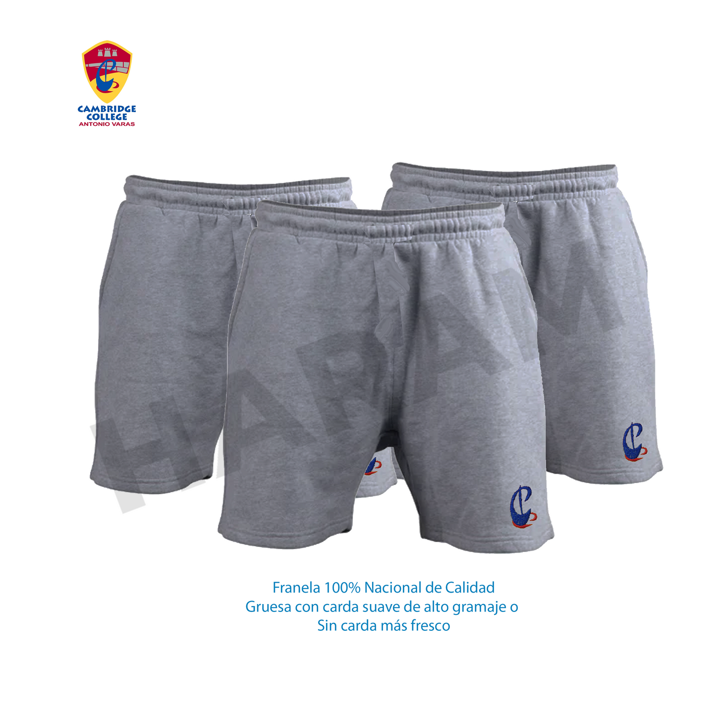 Pack 3 Short Deportivos - Cambridge College Antonio Varas - Haram