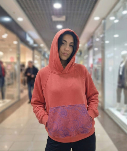 Hoodie Boxy Fit Estampado Cachemira 330 Grs - Haram