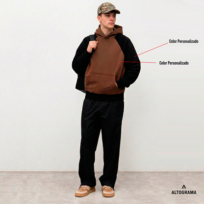 20 unidades x Hoodie Boxy Fit Custom Color 330 Grs - Haram