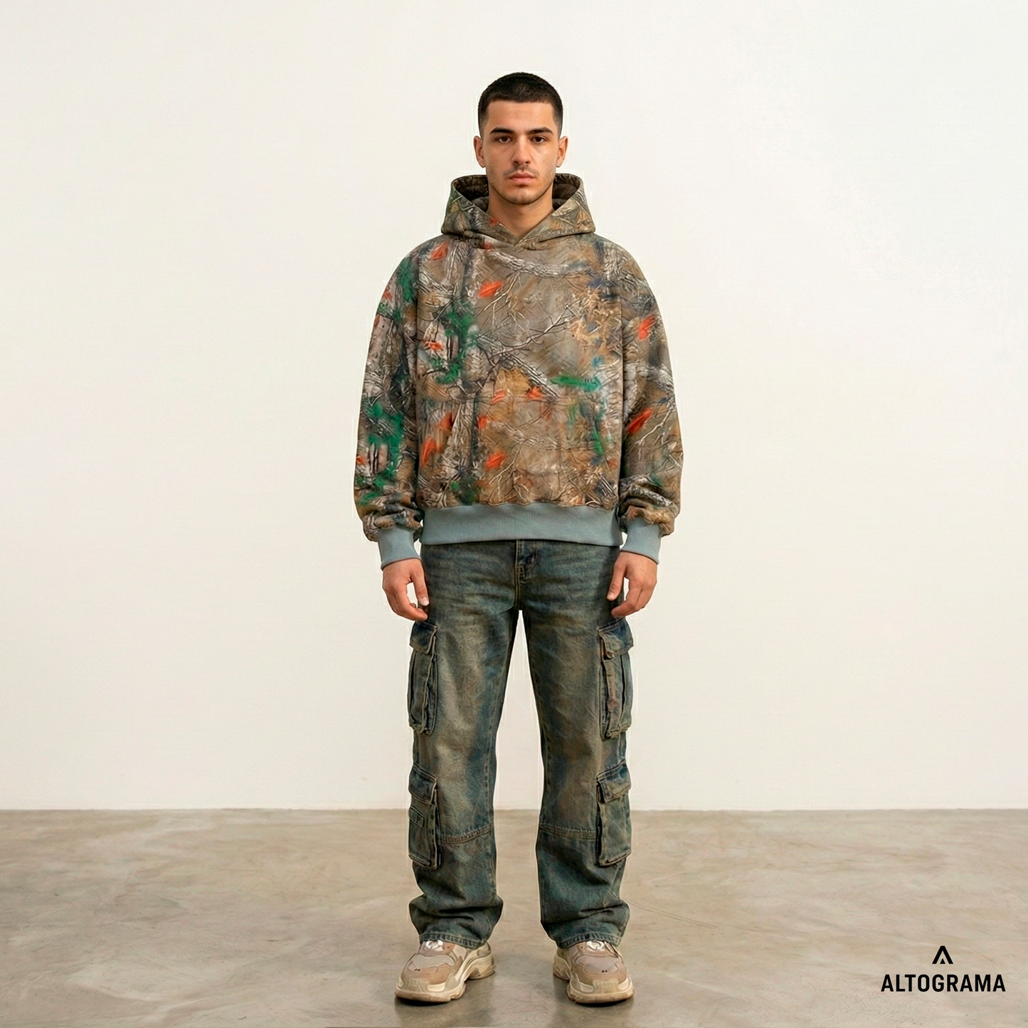 Hoodie Boxyfit Realtree Camo Bosque Sur 330 Grs - Haram RESERVA