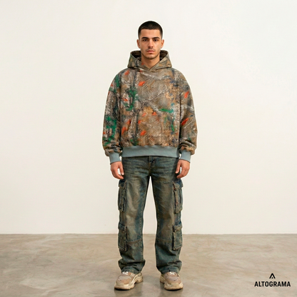 Hoodie Boxyfit Realtree Camo Bosque Sur 330 Grs - Haram RESERVA