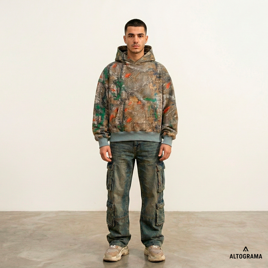 20 unidades x Hoodie Realtree Boxy Fit Camo Bosque Sur 330 Grs - Haram