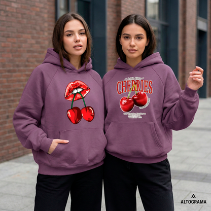 Hoodie Boxy Fit Estampado Cherry 330 Grs - Haram