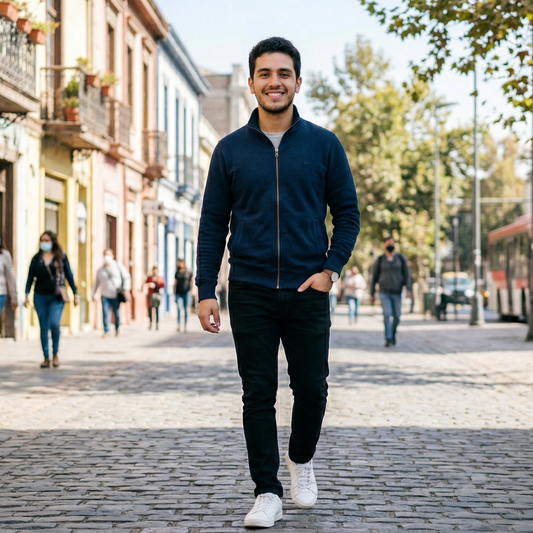 Pack 10 Polerones con Cierre sin Capucha Regular Fit 330 Grs para tu marca