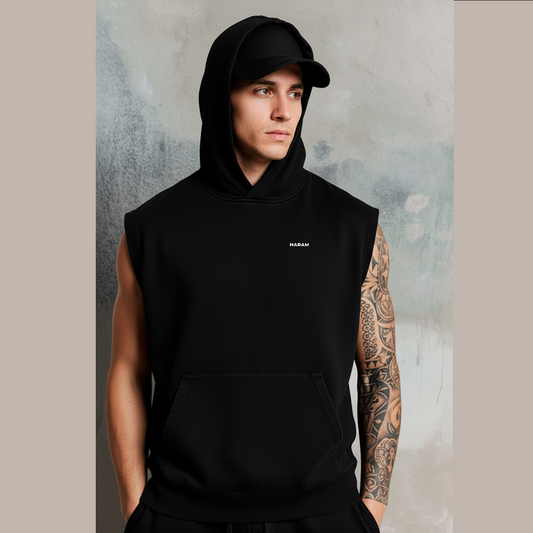 Hoodie Regular Fit Sport sin Mangas SIN CARDA- Haram