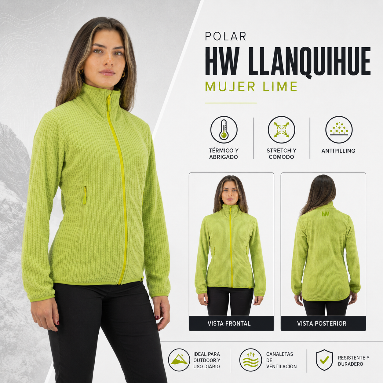 Polar HW Llanquihue Mujer Lime