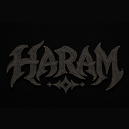 (PREVENTA) - HARAM Black Sigil Boxy Slim Hoodie Heavy Duty 425