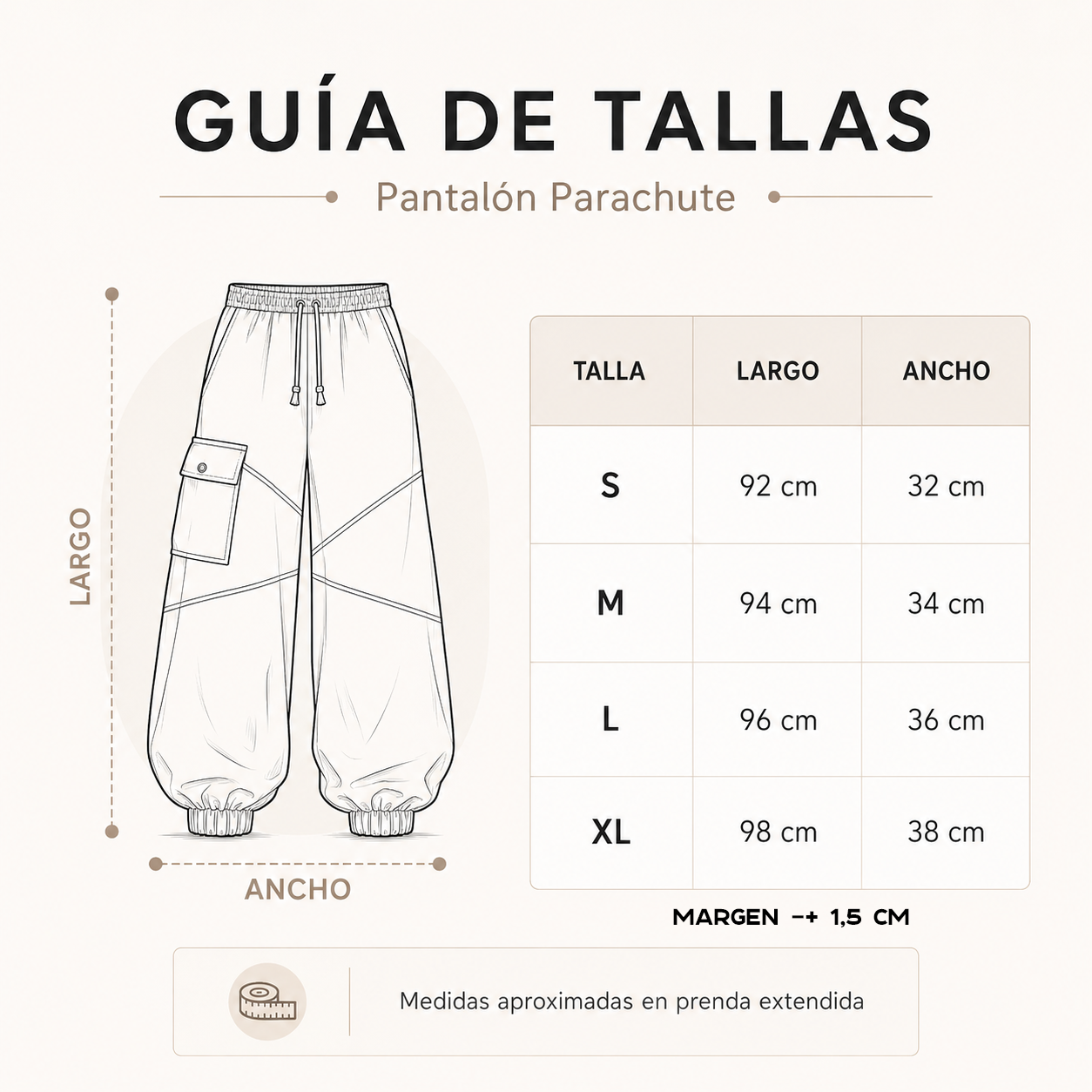 Pack Premium 10 Pantalones Cargo Parachute Japones 330 grs para tu marca