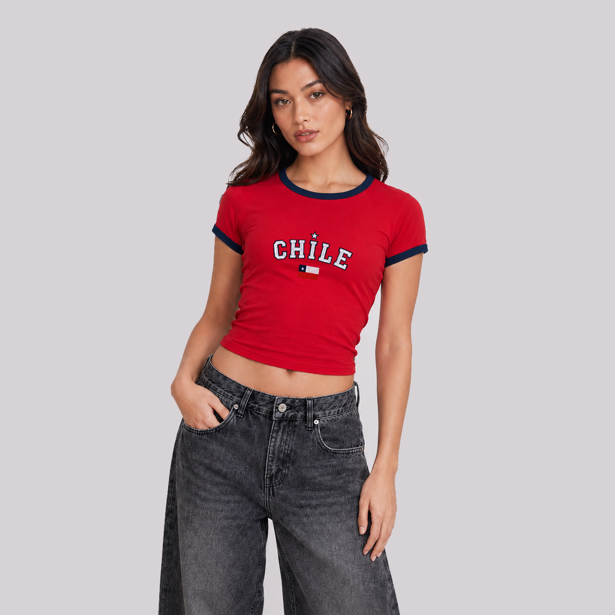 Polera Baby Tee Chile 220 grs
