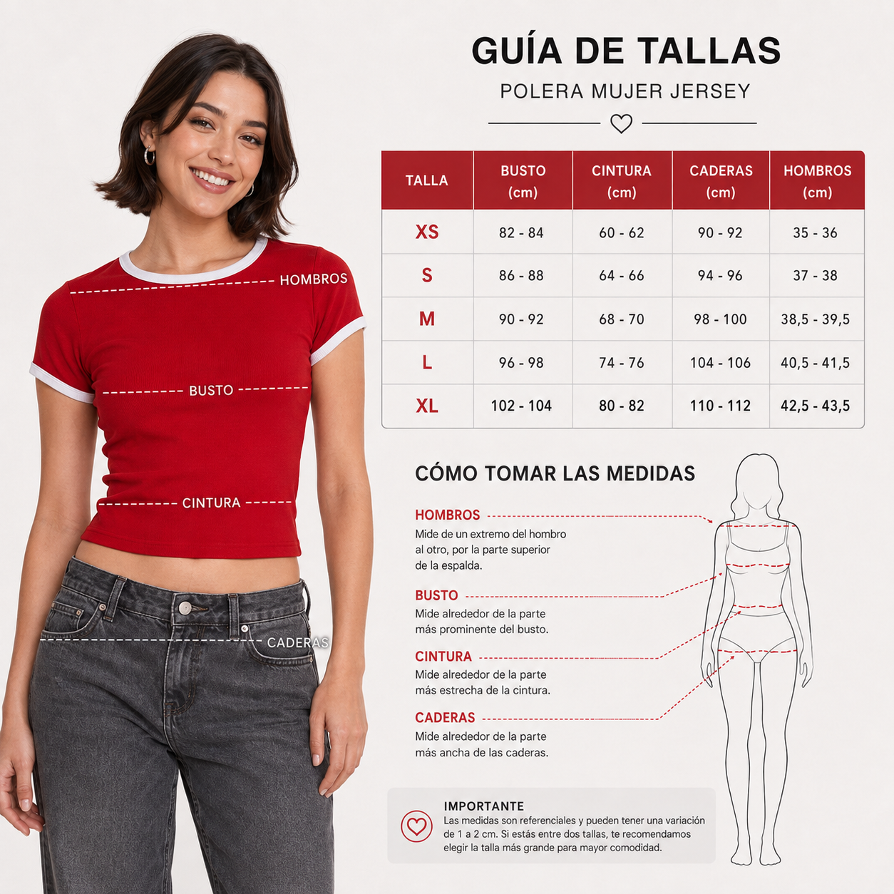 Pack Estandar 30 Poleras Baby Tee 220 grs para tu marca