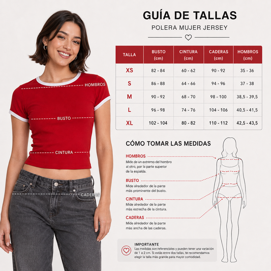 Pack Estandar 30 Poleras Baby Tee 220 grs para tu marca