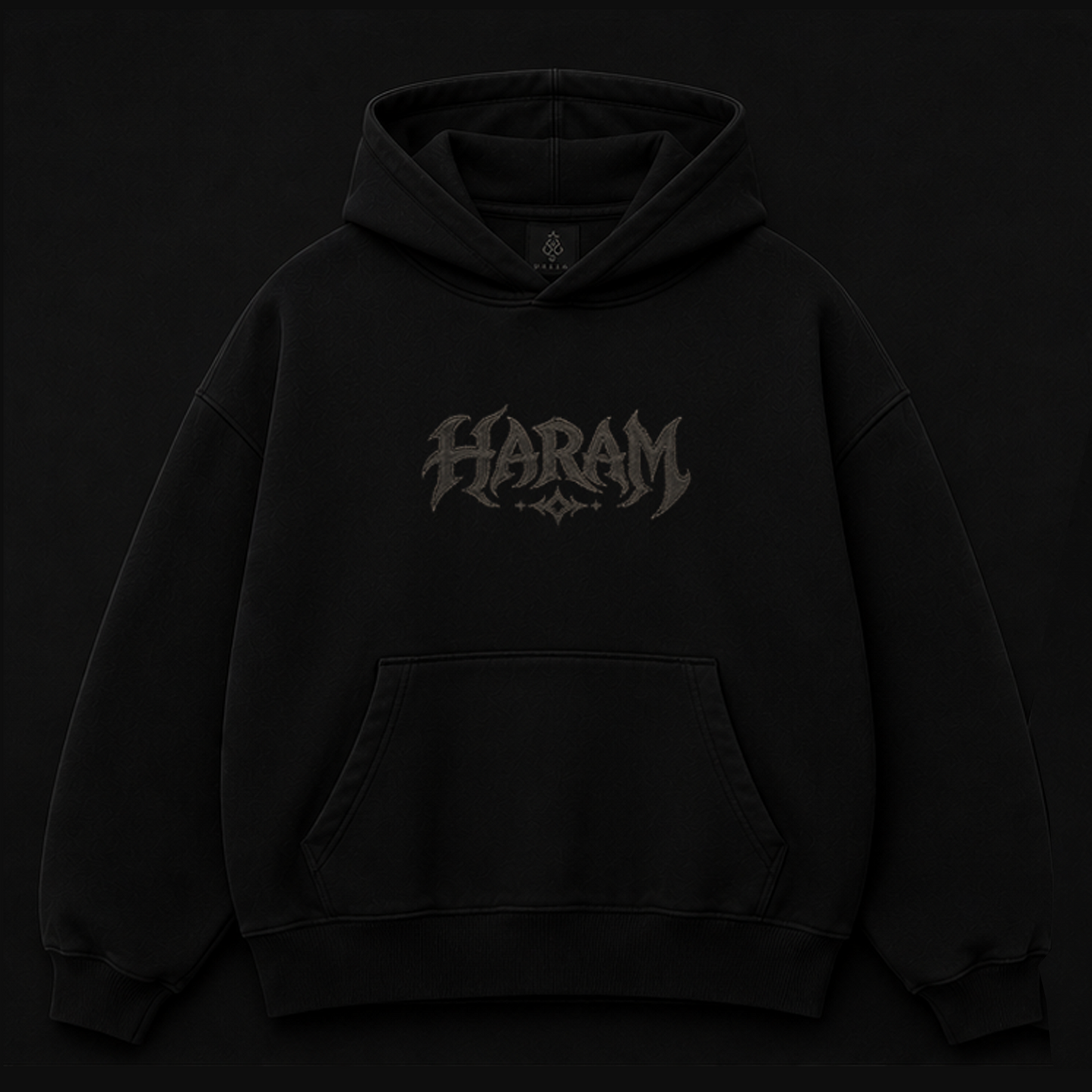 (PREVENTA) - HARAM Black Sigil Boxy Slim Hoodie Heavy Duty 425