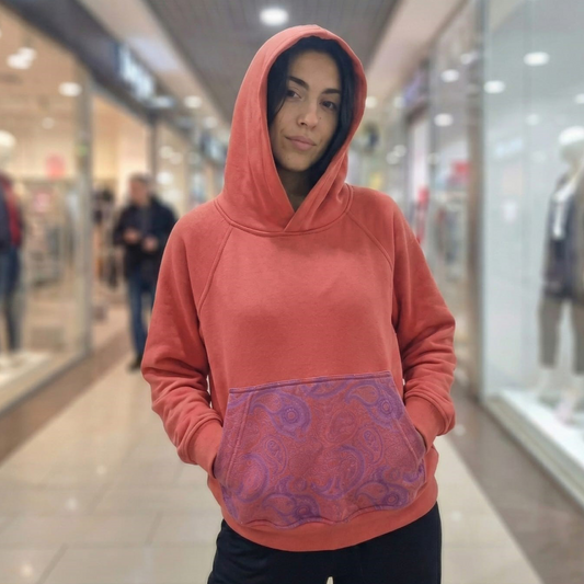 Hoodie Boxy Fit Estampado Cachemira 330 Grs - Haram