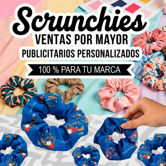 Scrunchies Textil Sublimado Personalizado por mayor
